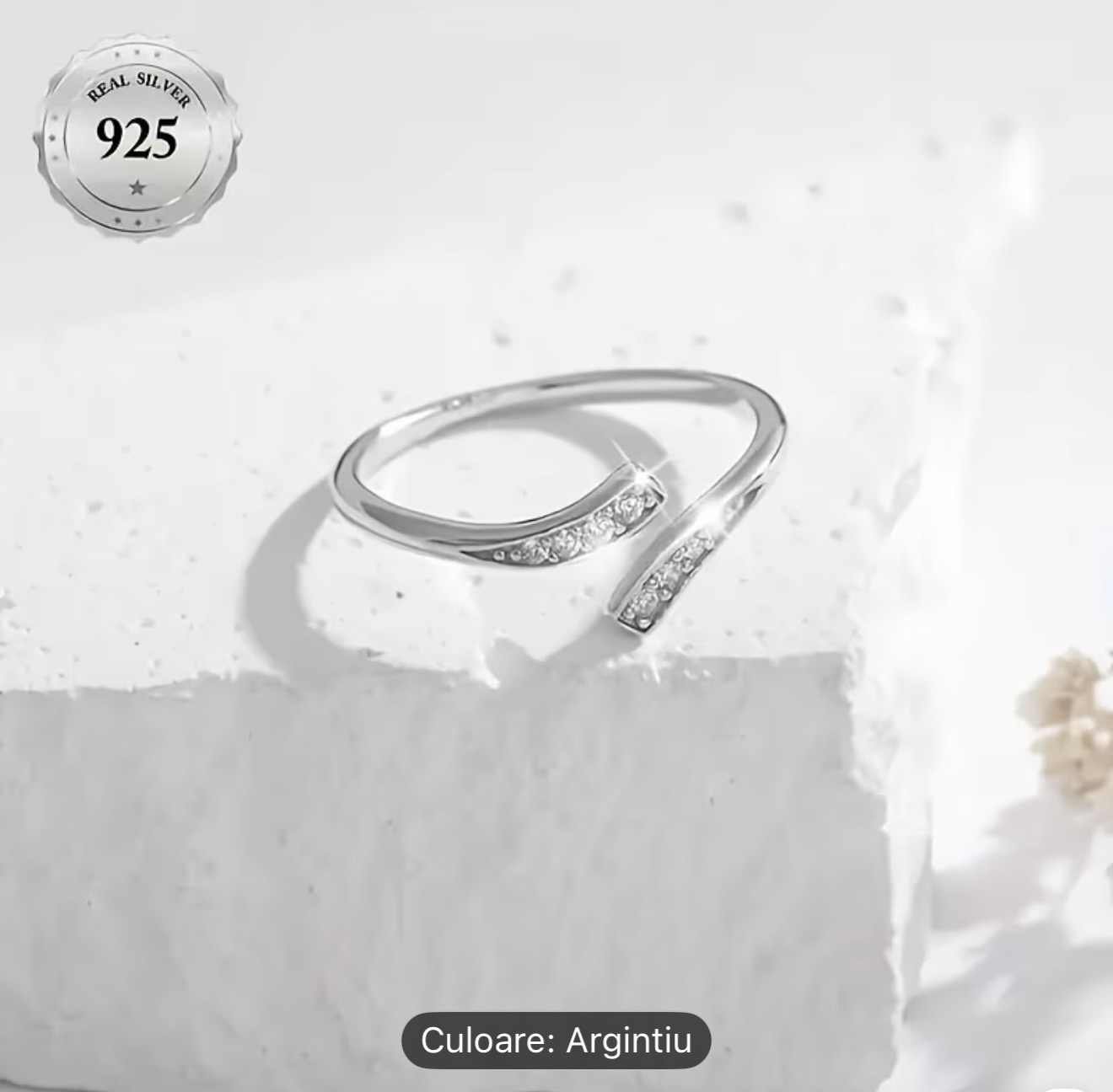 Inel reglabil din argint 925