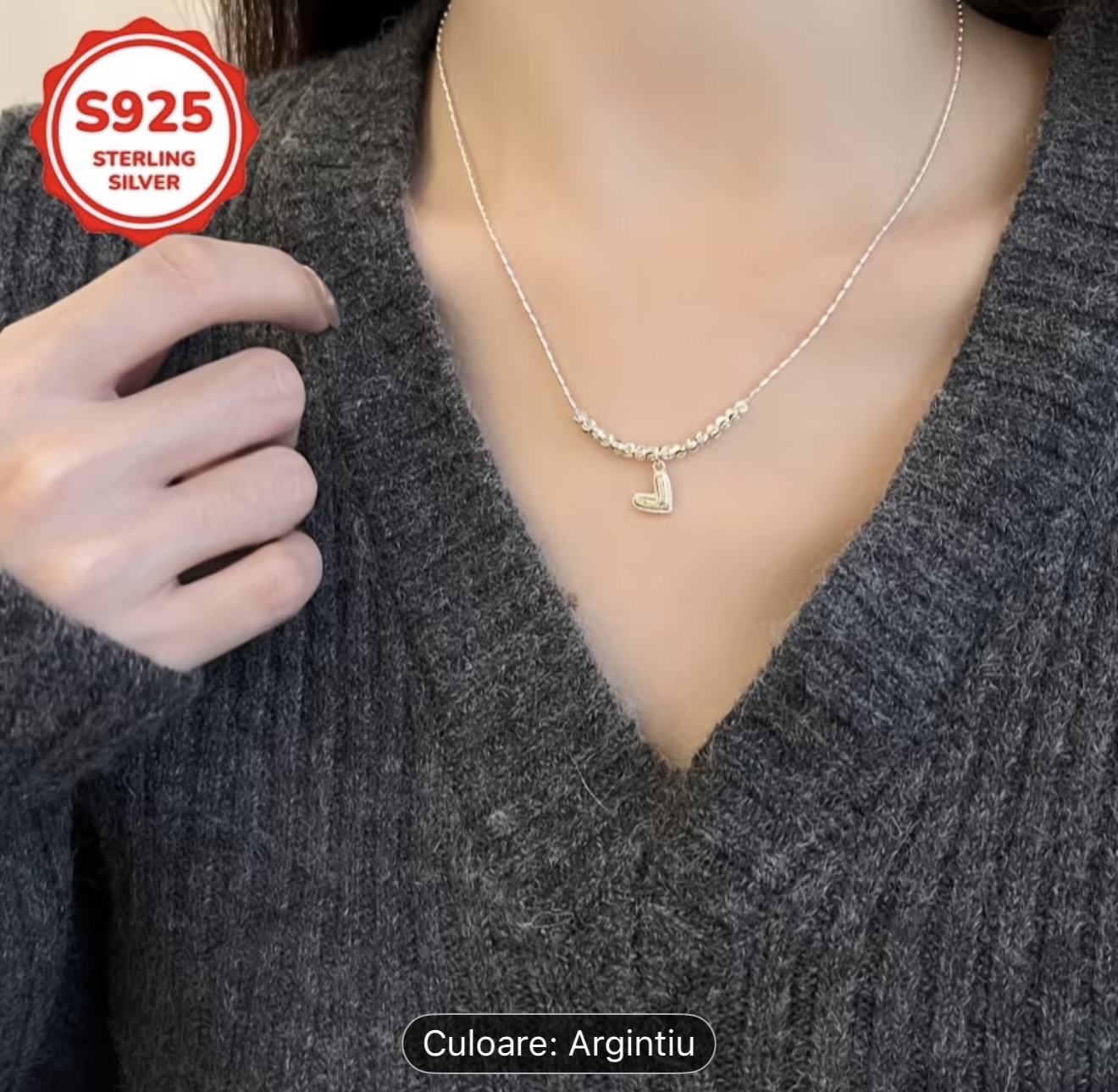 Colier din argint 925 cu inimă