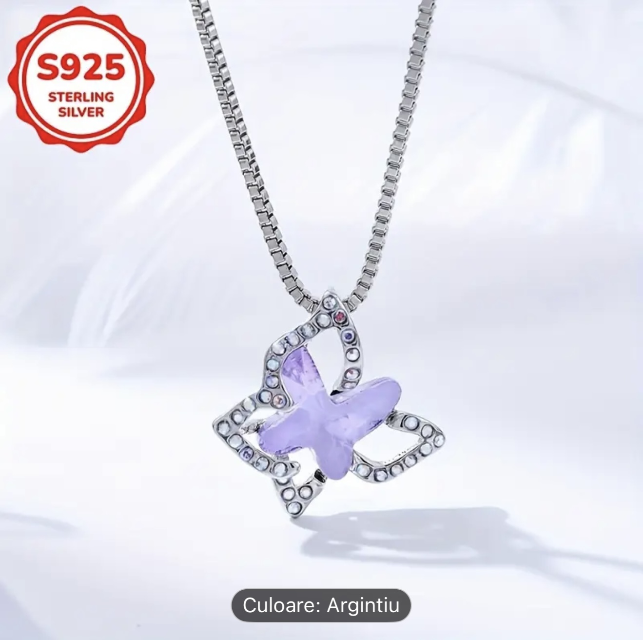 Colier Fluture Argint