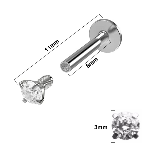 Labret piedra prensada 