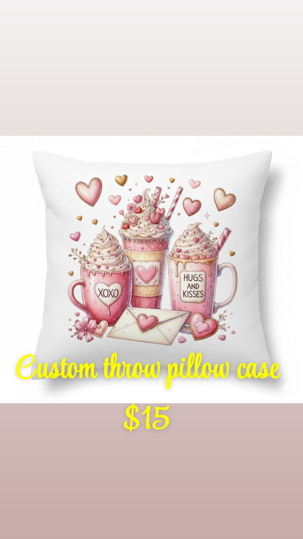 Custom throw pillow case