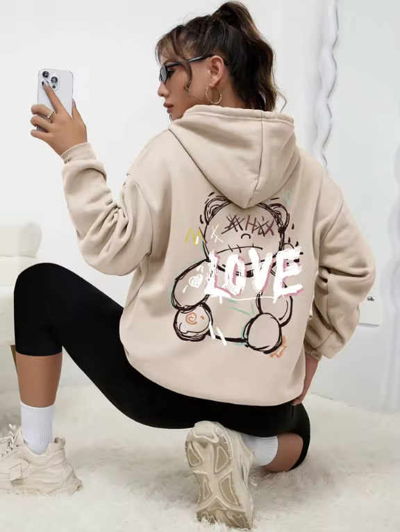 Love Bear Graphic Hoodie