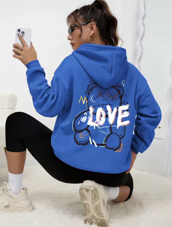 Love Bear Graphic Hoodie