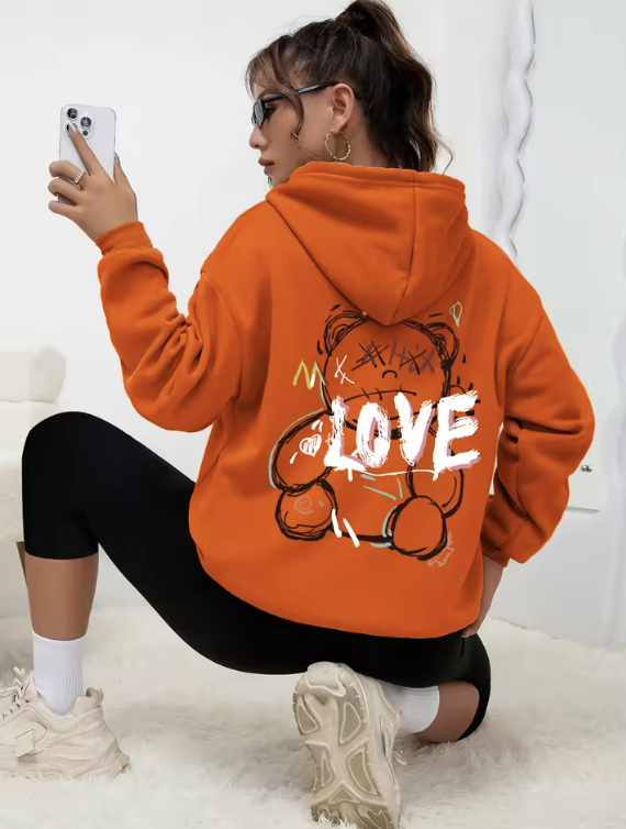 Love Bear Graphic Hoodie