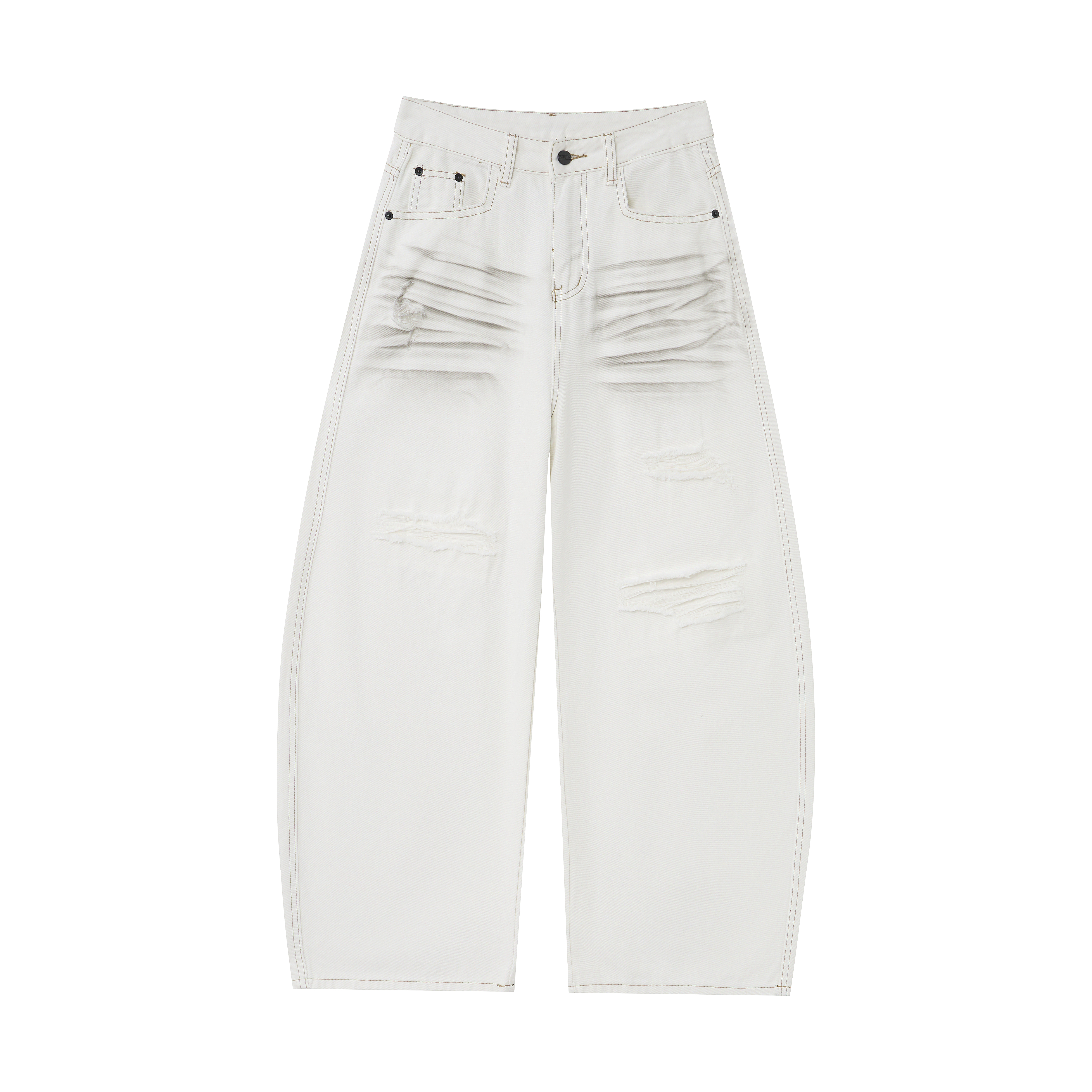 Wide Leg White Jeans