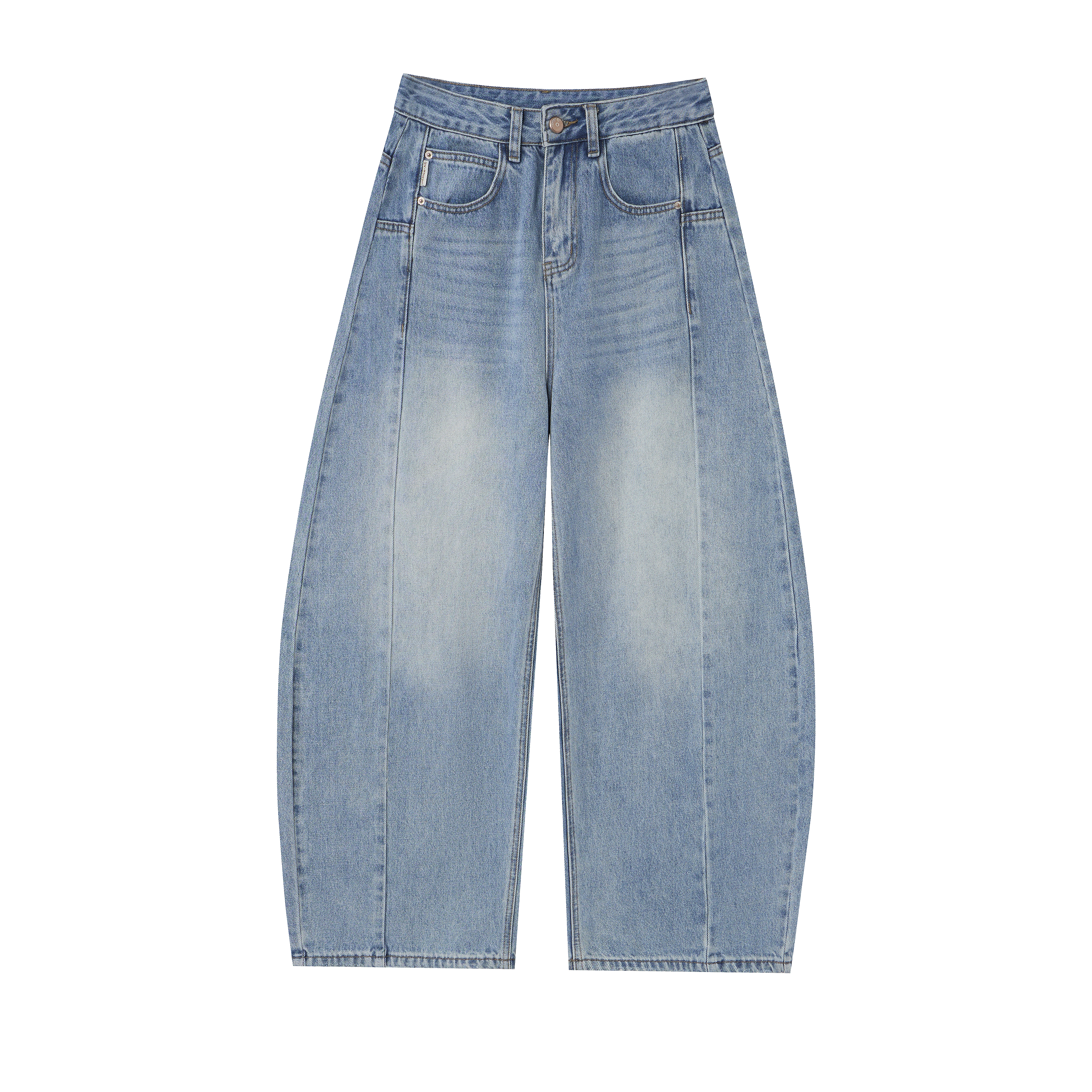 Wide-Leg Denim Jeans