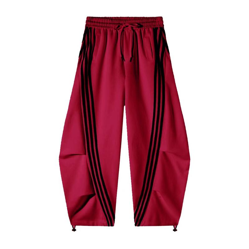 FLOOO Wide-Leg Striped Track Pants – Relaxed Streetwear Joggers