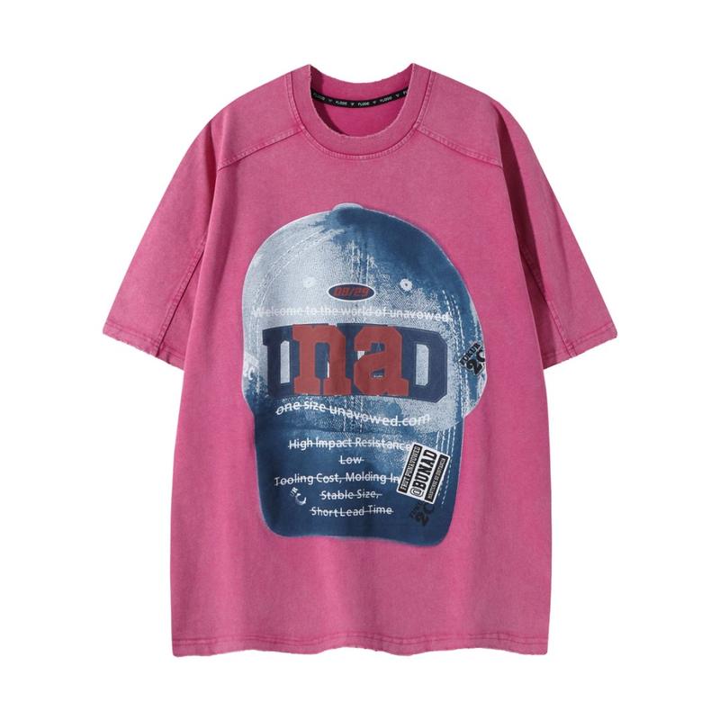 “MAD Label” Oversized Graphic Tee – Unisex Vintage Streetwear T-Shirt