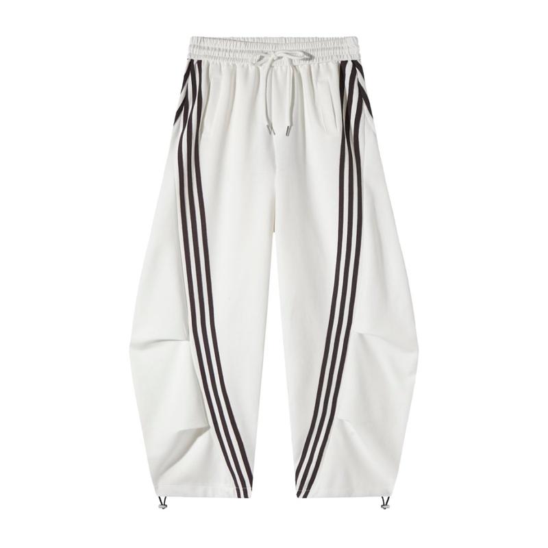 FLOOO Wide-Leg Striped Track Pants – Relaxed Streetwear Joggers
