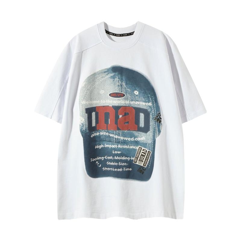 “MAD Label” Oversized Graphic Tee – Unisex Vintage Streetwear T-Shirt