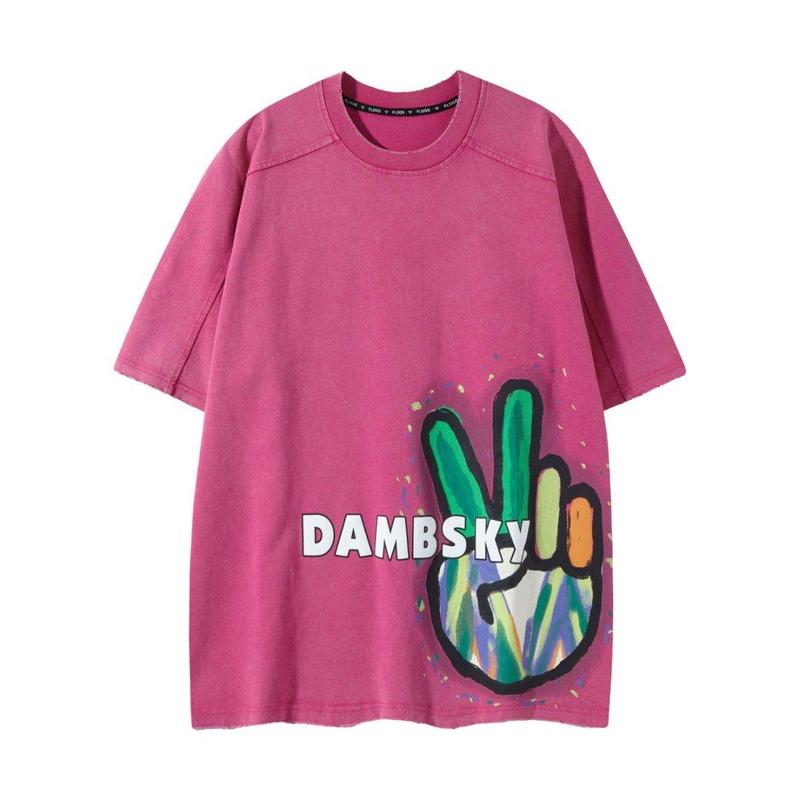 Washed Pop Art Graphic Tee – Unisex Oversized Streetwear T-Shirt