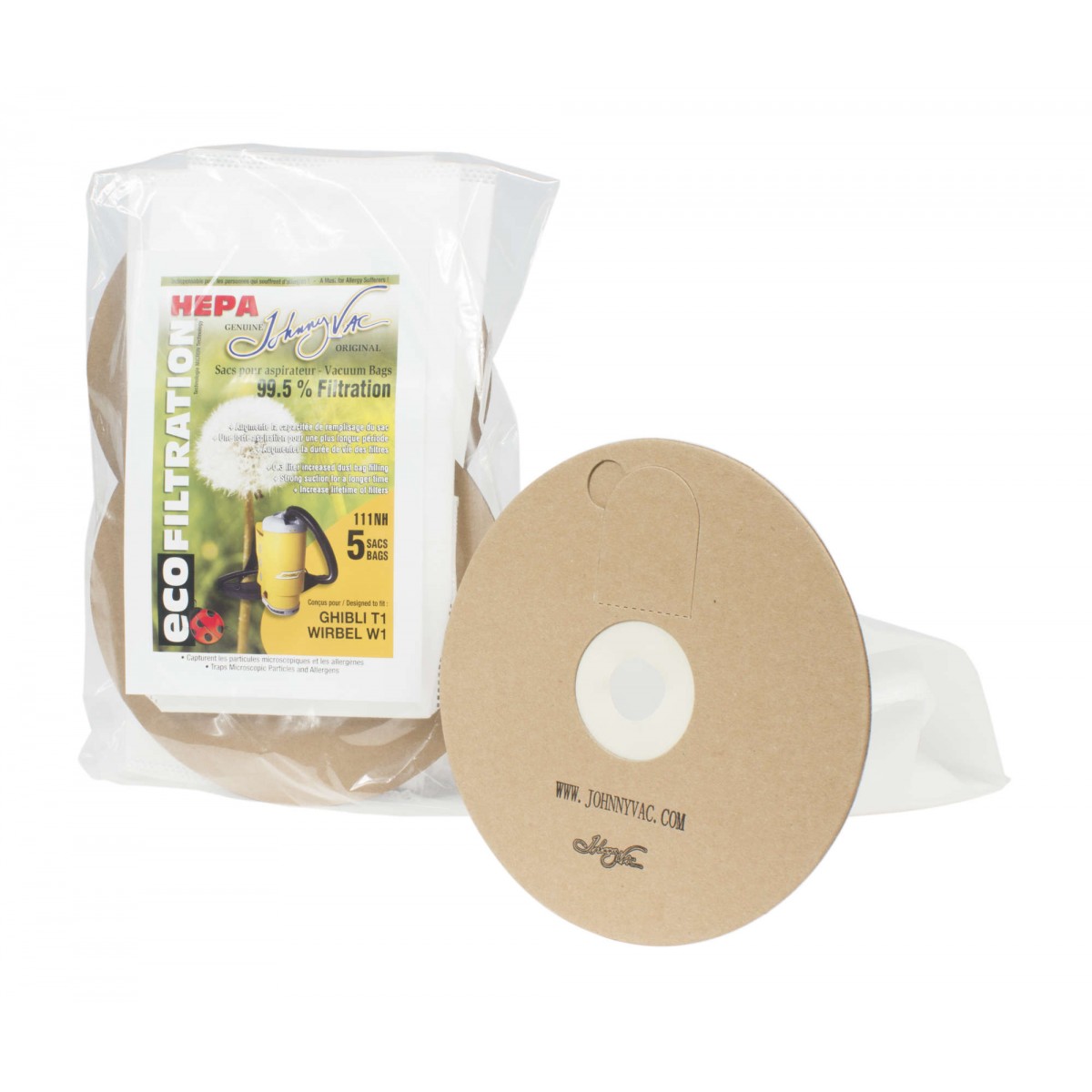 Backpack - Round Microfilter HEPA Vacuum Bag for JV-100 