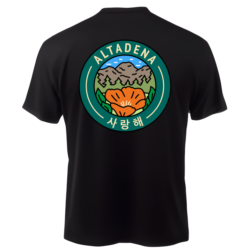 Altadena Saranghae (Hangul Script) T-Shirt (Black)