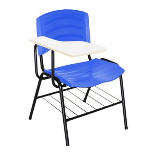 Cadeira Universitaria Plastica Prancheta MDF - COR AZUL 34016