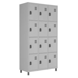 Roupeiro de Aco c/ 12 Portas PEQUENAS - 1,84×0,96×0,35m - CZ/CZ - W3 - 10911