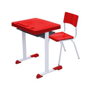 Kit Escolar Individual - (Mesa e Cadeira) - INFANTIL 03 a 06 Anos COR VERMELHO - 41090