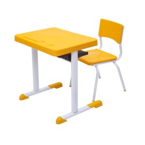 Kit Escolar Individual - (Mesa e Cadeira) - INFANTIL 03 a 06 Anos COR AMARELO - 41087