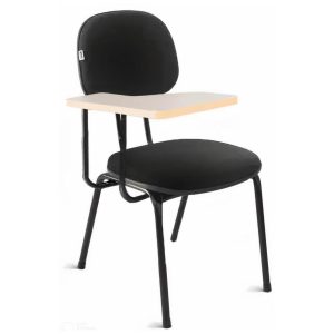 Carteira Universitaria Secretaria Estofada - Corino Preto 32002