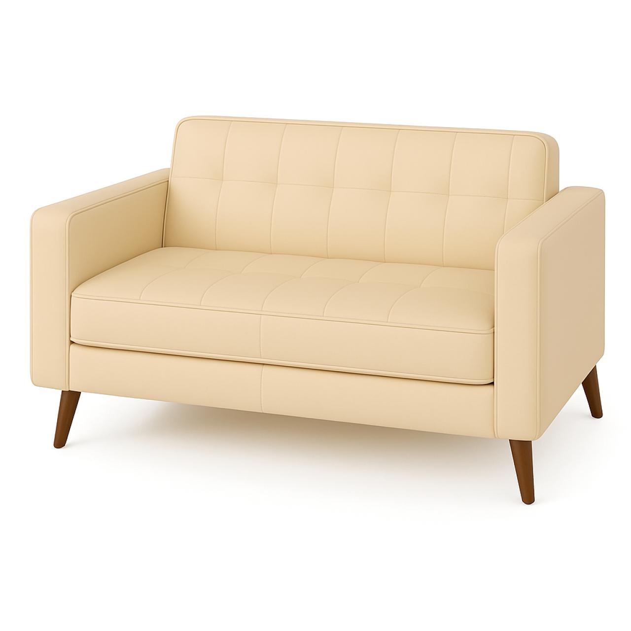 Poltrona para Escritorio ROMA 03 Lugar - Corino - Cor AREIA - 60063