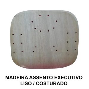 Madeira do ASSENTO Anatomico EXECUTIVA LISA / COSTURADA - TRES ESTADOS - 97003