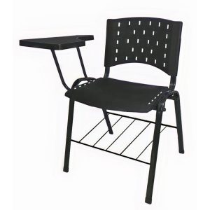 Cadeira Universitaria c/ Porta Livros - Prancheta Plastica - Cor Preto 32013