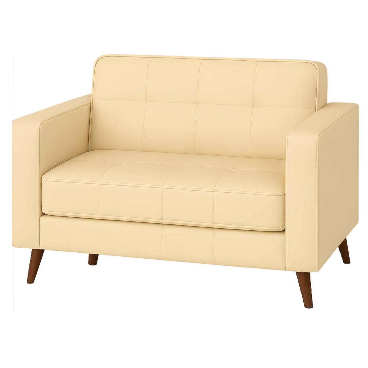 Poltrona para Escritorio ROMA 02 Lugar - Corino - Cor AREIA - 60062