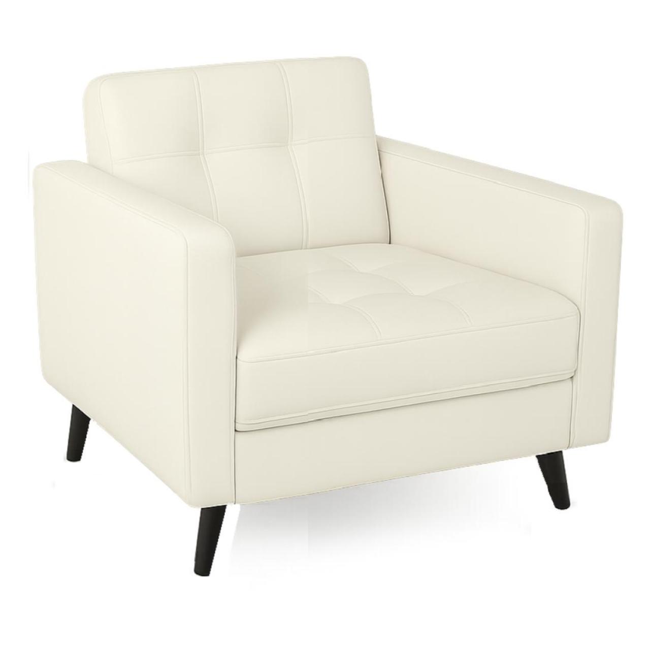 Poltrona para Escritorio ROMA 01 Lugar - Corino - Cor NUDE - 60070