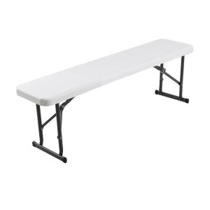 Banco Refeitorio MASTER FIT C/ Pes Dobrįveis 1,50×0,26×0,45m - Assento em PP BRANCO - 50072