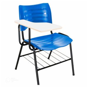 Cadeira Universitaria Plastica Prancheta MDF - COR AZUL - PMD - 34013