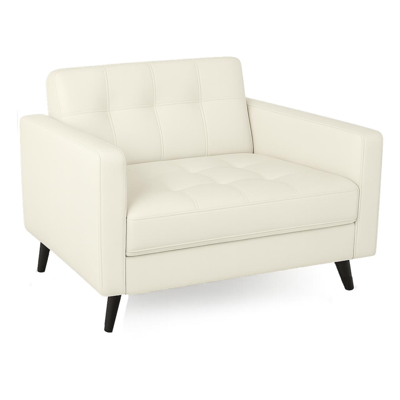 Poltrona para Escritorio ROMA 02 Lugar - Corino - Cor NUDE - 60071