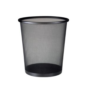 Lixeira de Aco p/ Escritorio 0.26×0.23m - Cor PRETA 73001