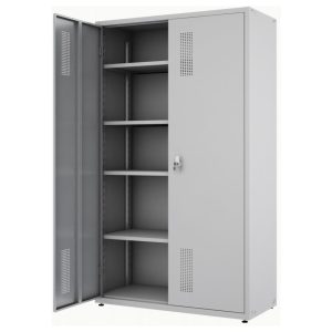 Armario de Aco POP c/ Portas e Macaneta - PA 120 - CHAPA LEVE - 1,98×1,20×0,40m - W3 - CZ/CZ - 17006