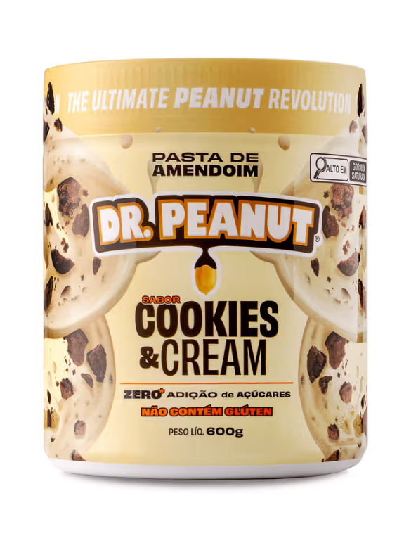 Pasta de amendoim sabor Cookies & Cream 600g