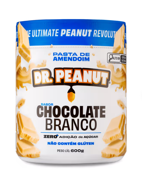 Pasta de amendoim sabor Chocolate Branco 600g