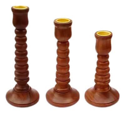 Wooden Candle Holder Set