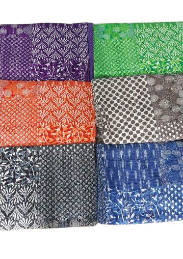 Barmer Kantha Bedcover Quilt.