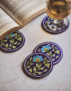 Hand-Painted Floral Coasters