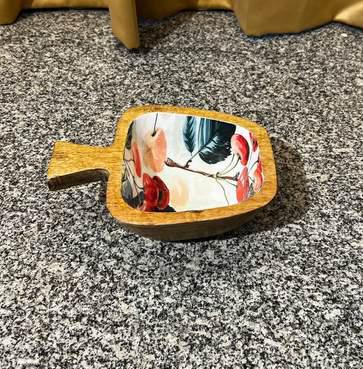 Epoxy Resin Apple shaped Wooden Serving Bowl