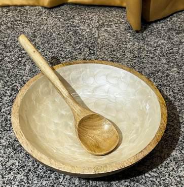 Epoxy Resin Wooden Bowl with Spoon