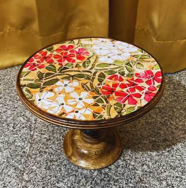 Epoxy Resin Wooden Decorative Owl Cake Stand