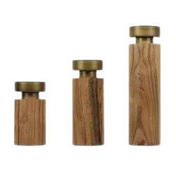 Wooden Candle Holder Set