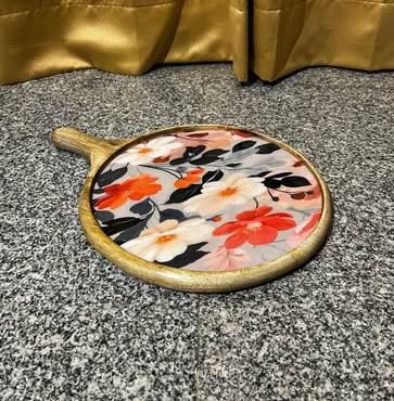 Epoxy Resin Decorative Wooden Pizza serving Platter