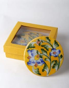 Hand-Painted Floral Coasters