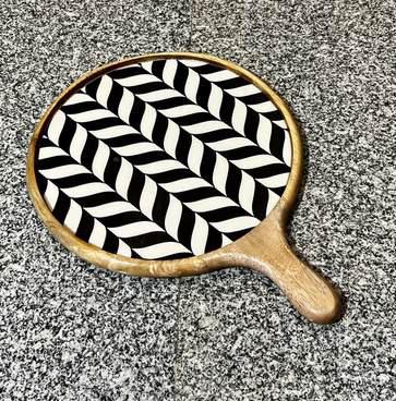 Epoxy Resin Decorative Wooden Pizza serving Platter