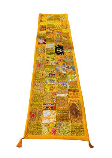 Embroidered Patchwork Table Runner