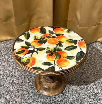 Epoxy Resin Wooden Decorative Owl Cake Stand