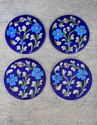 Hand-Painted Floral Coasters