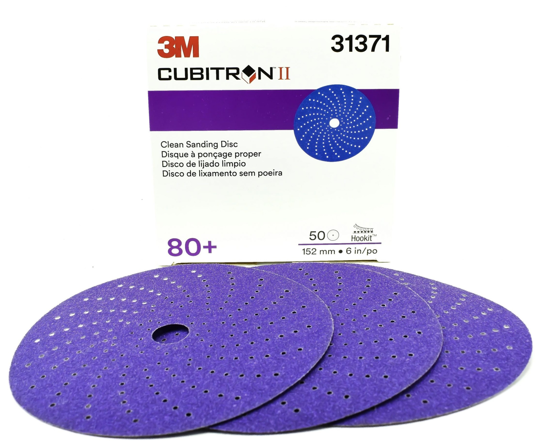 31371 3M Disco Hookit™ Clean Sanding Cubitron II 6" G-80+