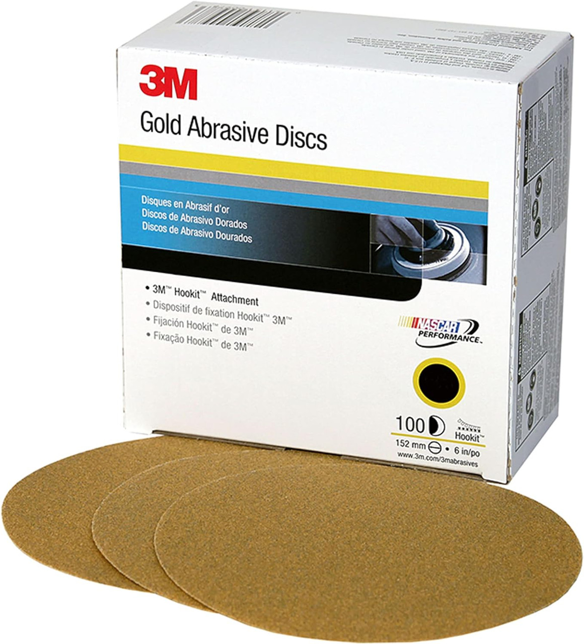 983 3M Disco Hookit™ Gold 6", P80C