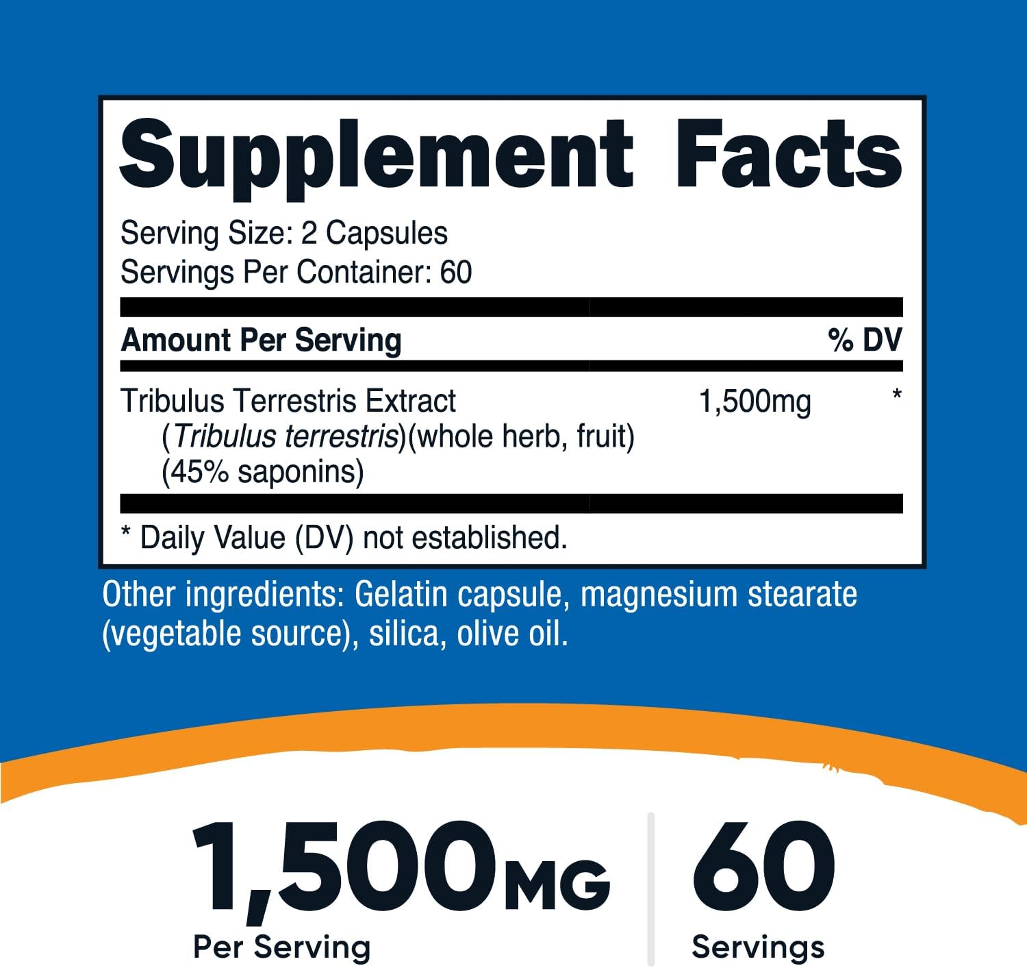 Tribulus Terrestris Extract 1500mg